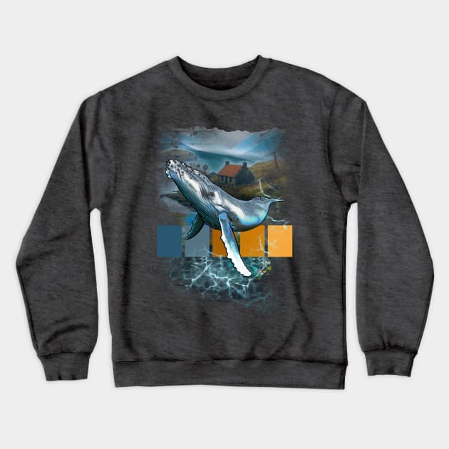 A Whale Away from Everything (For Danny!) Crewneck Sweatshirt by AmyCNicholls